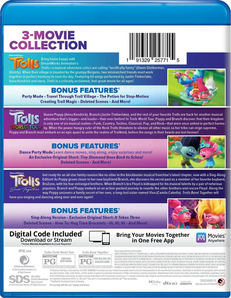 Trolls 3-Movie Collection [Blu-ray]
