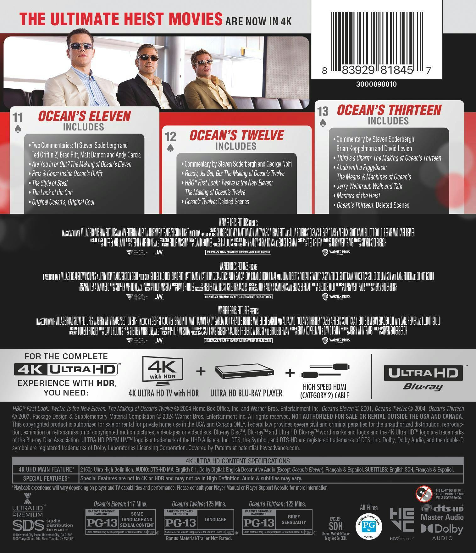 Ocean's Trilogy (4K Ultra HD) [UHD] – GRUV Entertainment