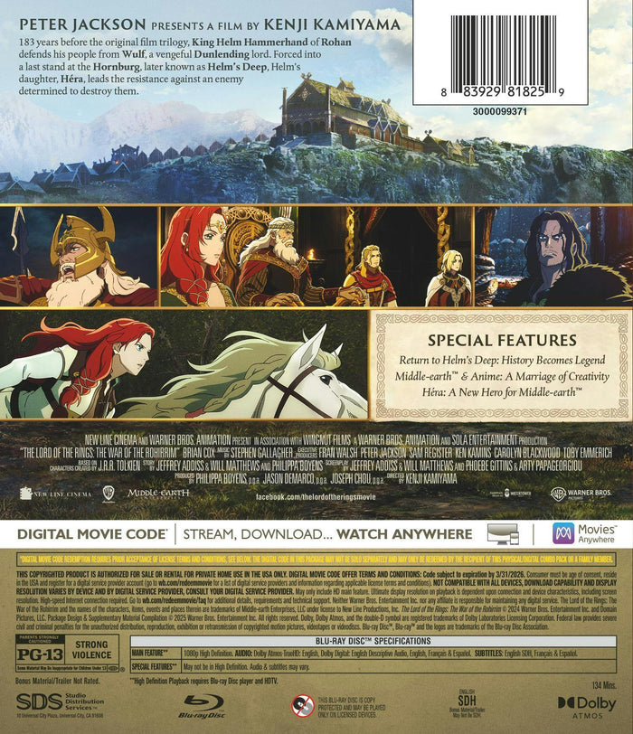 The Lord of the Rings: The War of the Rohirrim [Blu-ray]