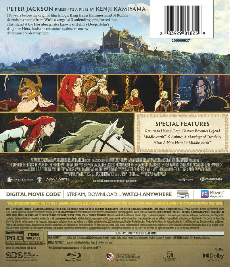 The Lord of the Rings: The War of the Rohirrim [Blu-ray]