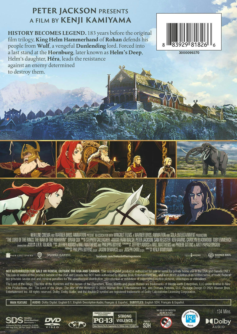 The Lord of the Rings: The War of the Rohirrim [DVD]