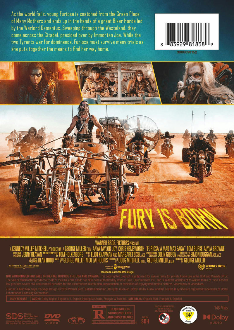 Furiosa: A Mad Max Saga [DVD]
