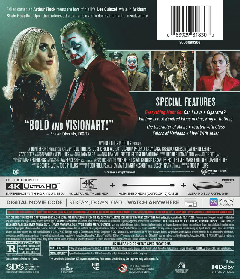 Joker: Folie A Deux (4K Ultra HD) [UHD]