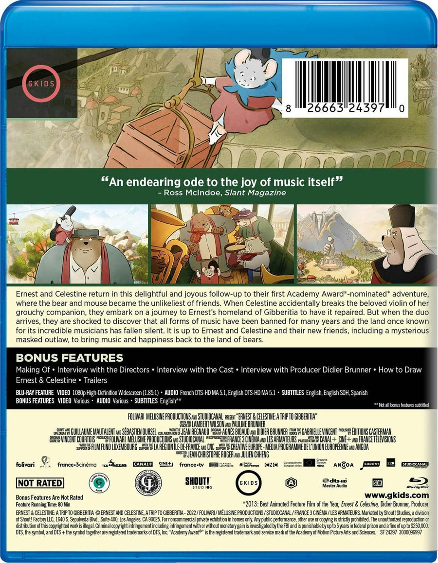 Ernest & Celestine: A Trip To Gibberitia [Blu-ray]