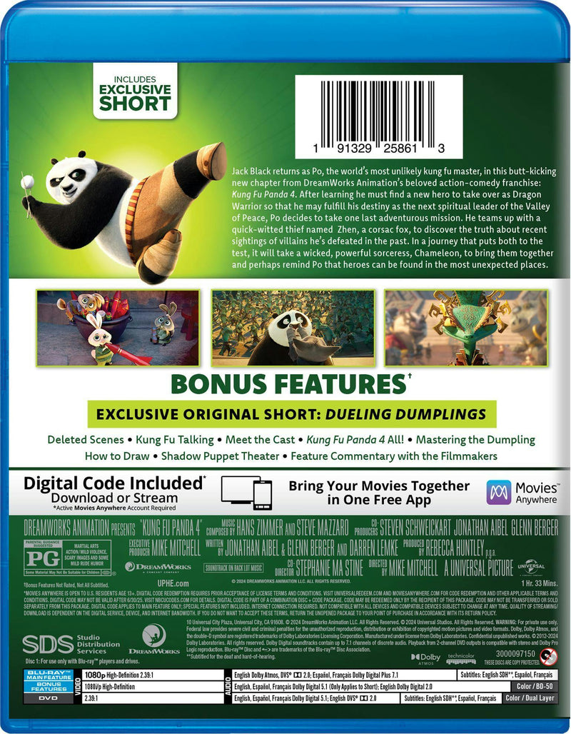 Kung Fu Panda 4 (with DVD) [Blu-ray]