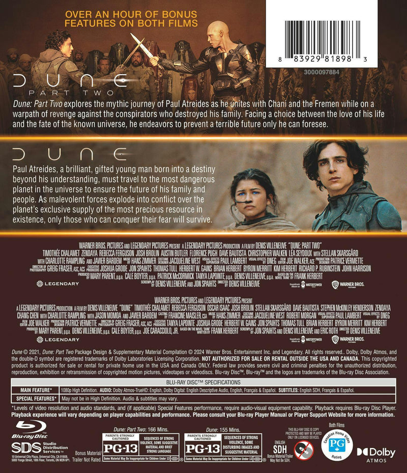 Dune 2 Film Collection (Blu-ray + Digital) [Blu-ray]