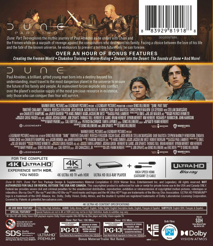 Dune 2-Film Collection (4K Ultra HD) [UHD]