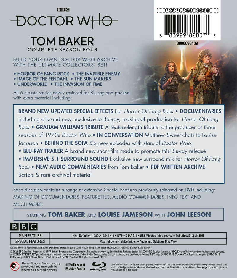 Doctor Who: Tom Baker Complete Season Four [Blu-ray]