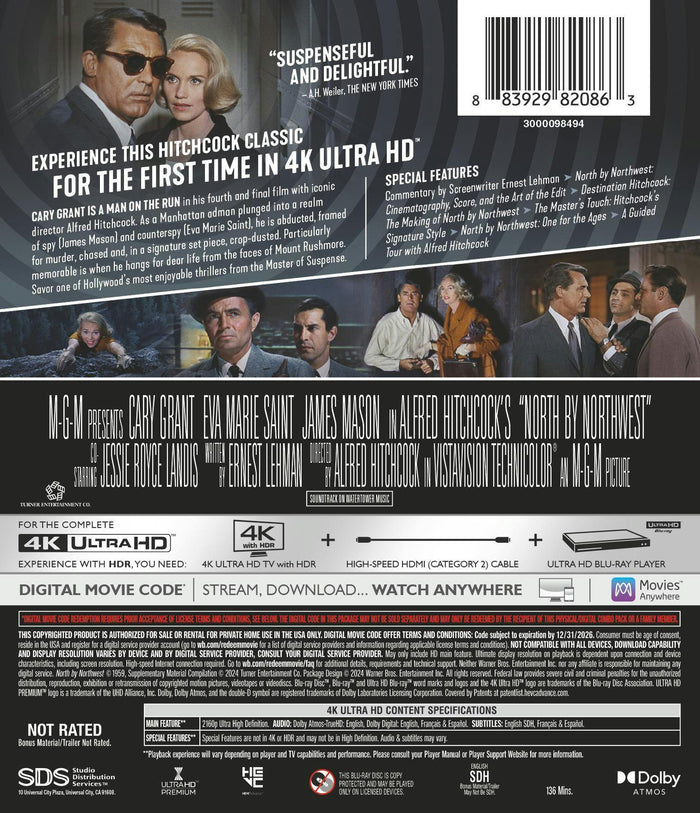 North By Northwest (4K Ultra HD) [UHD]