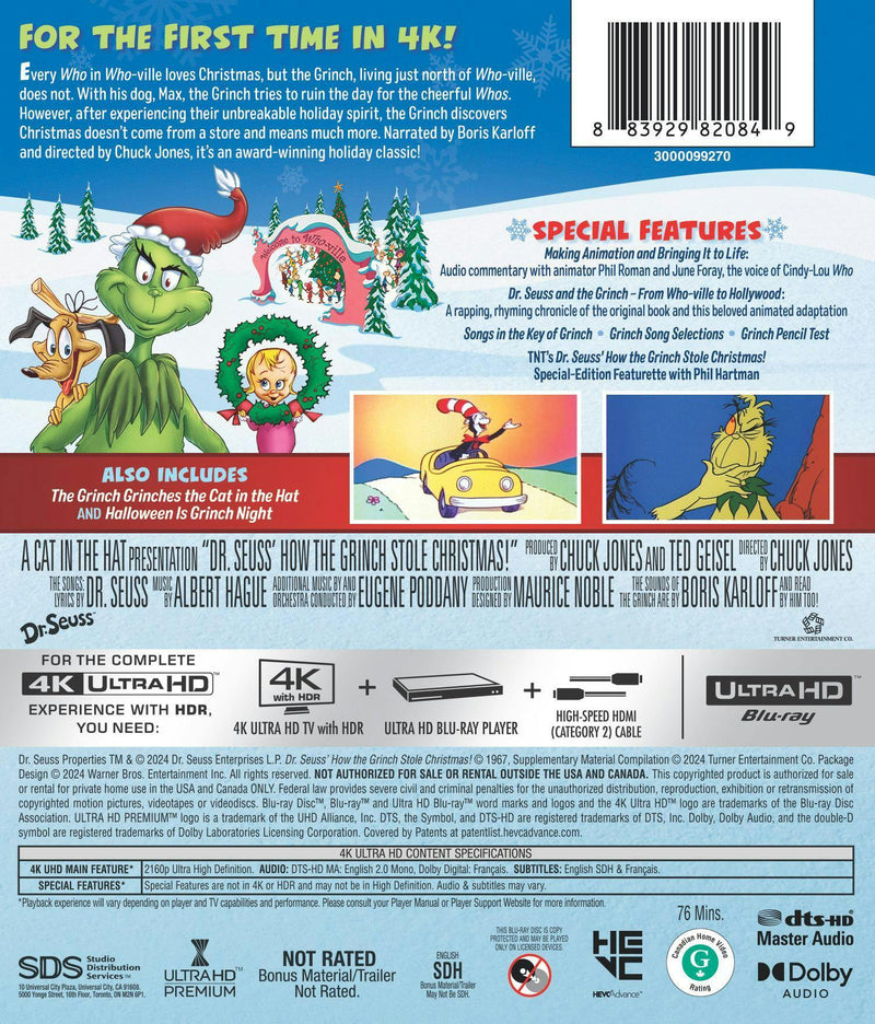 Seuss' How The Grinch Stole Christmas! (4K Ultra HD) [UHD