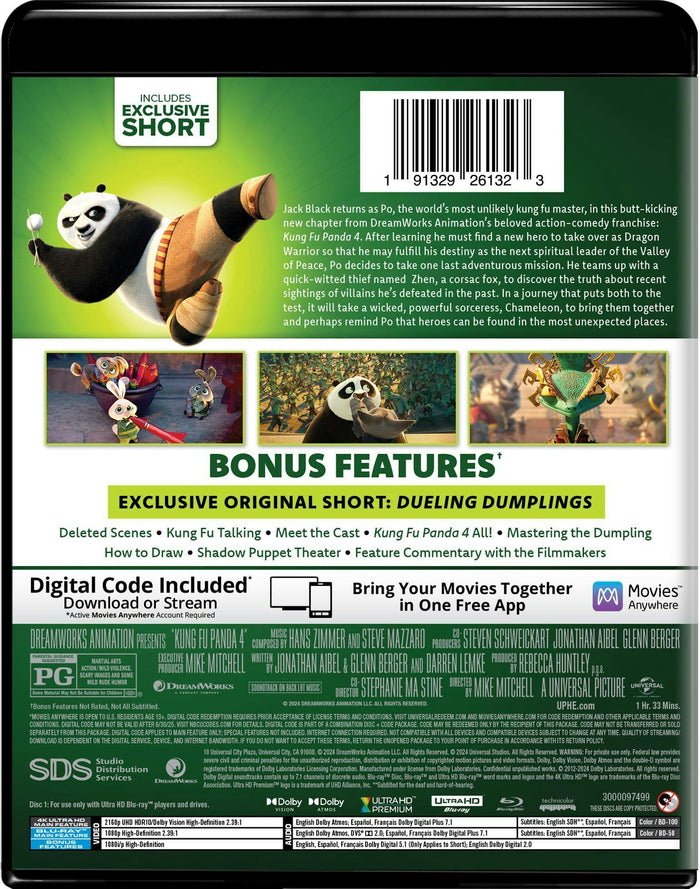 Kung Fu Panda 4 (4K Ultra HD + Blu-ray) [UHD]