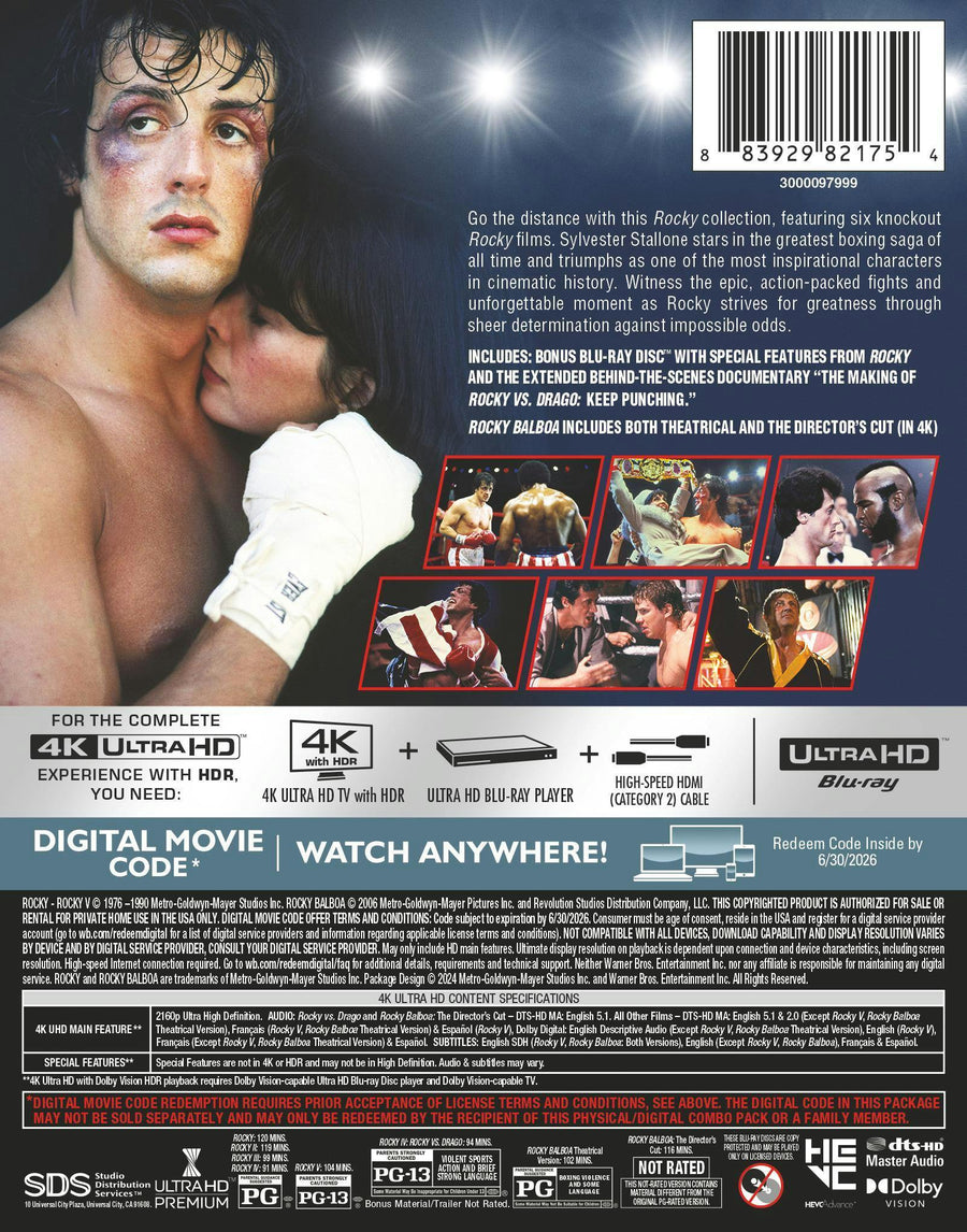 Rocky 6-Film Collection (4K Ultra HD) [UHD]
