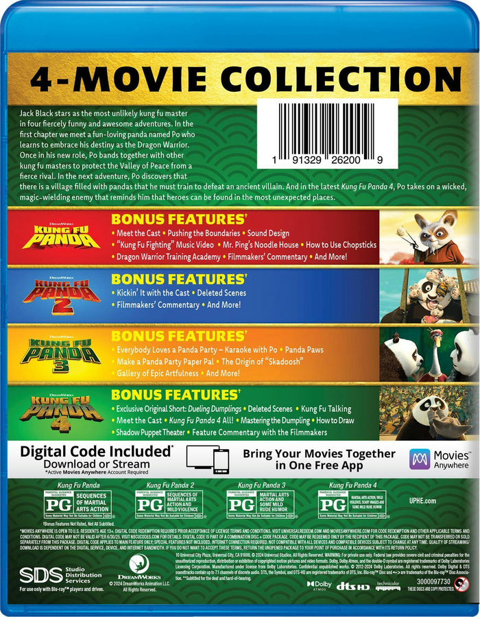 Kung Fu Panda 4-Movie Collection [Blu-ray]