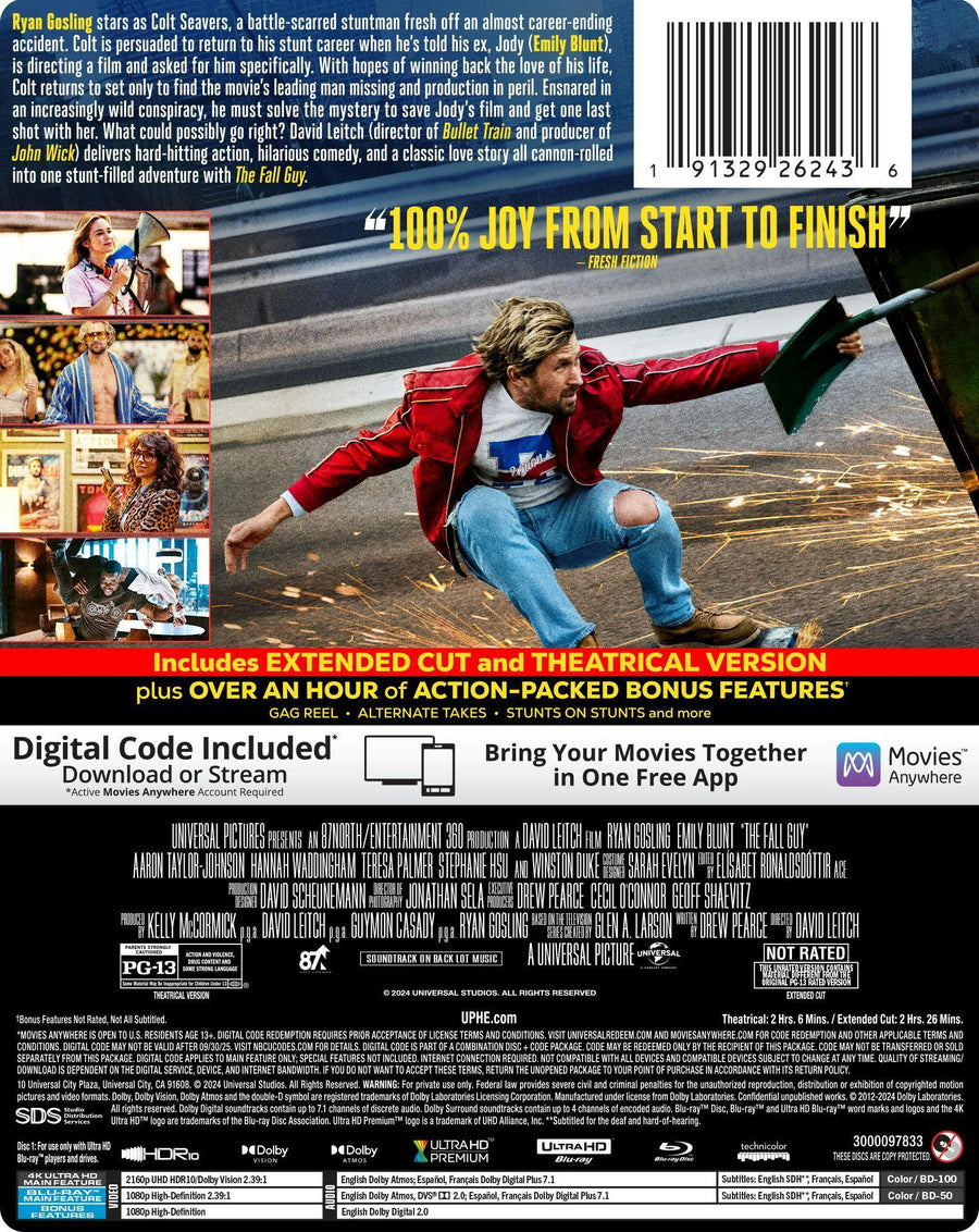 The Fall Guy (2024) - Limited Edition Steelbook (4K Ultra HD + Blu-ray + Digital) [UHD]