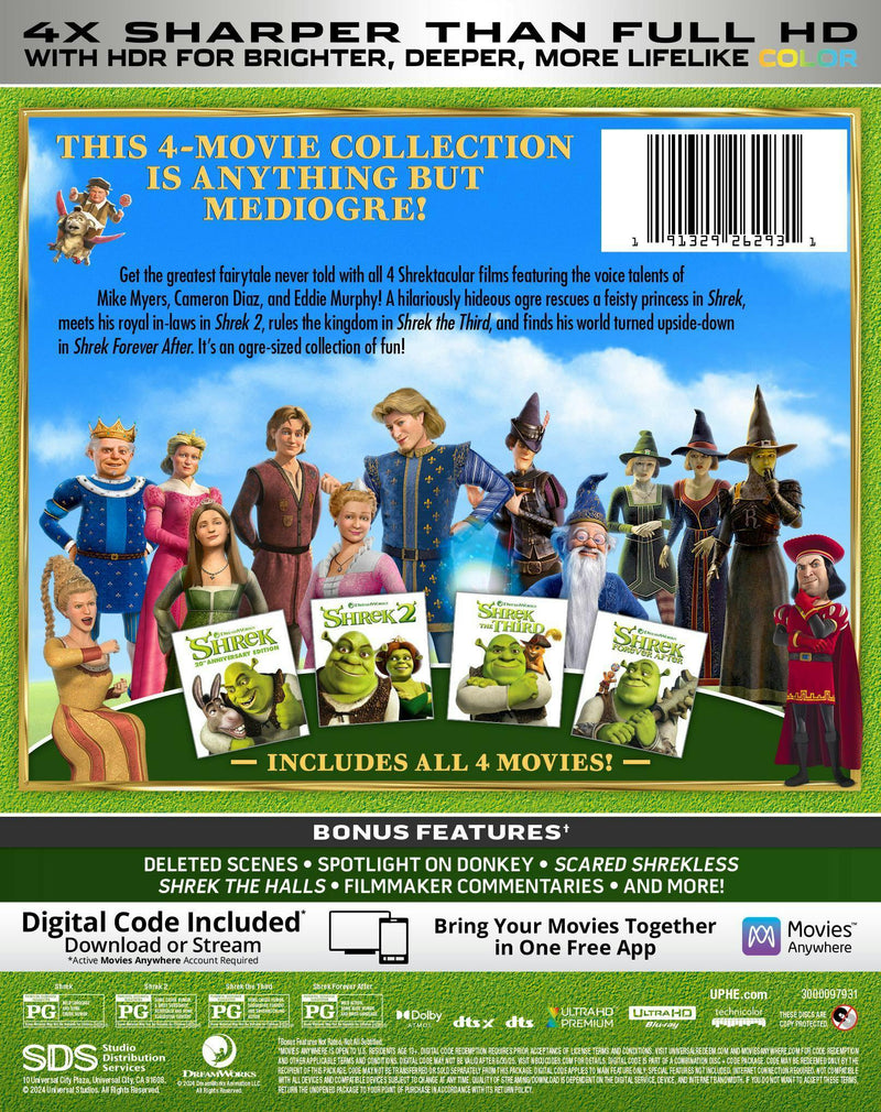 Shrek 4-Movie Collection - 4K Ultra HD + Digital (4K Ultra HD) [UHD]