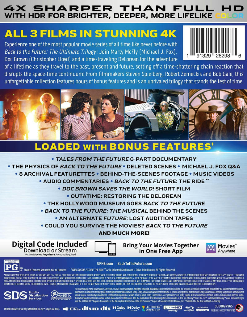 Back to the Future: The Ultimate Trilogy - 4K Ultra HD + Blu-ray + Digital (4K Ultra HD) [UHD]