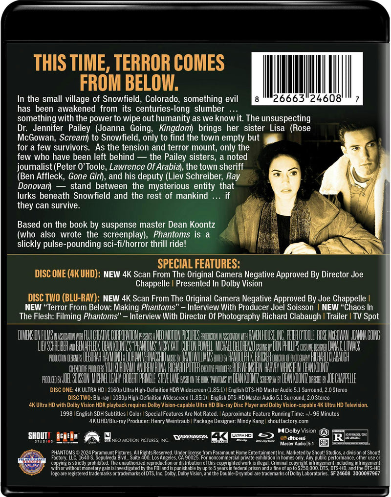 Phantoms (1998) - Collector's Edition (4K Ultra HD + Blu-ray) [UHD]