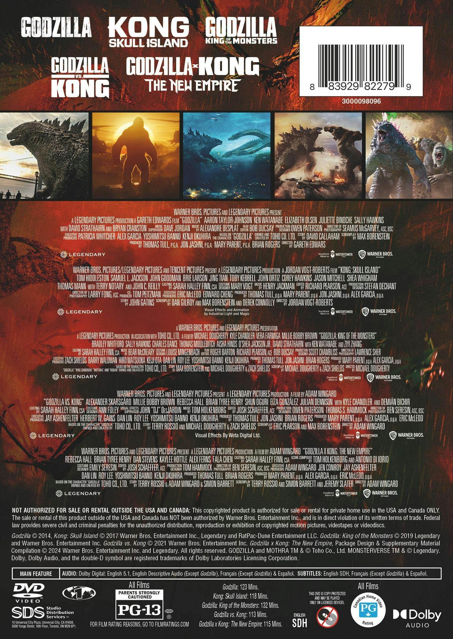 Godzilla/Kong Monsterverse 5-Film Collection [DVD]