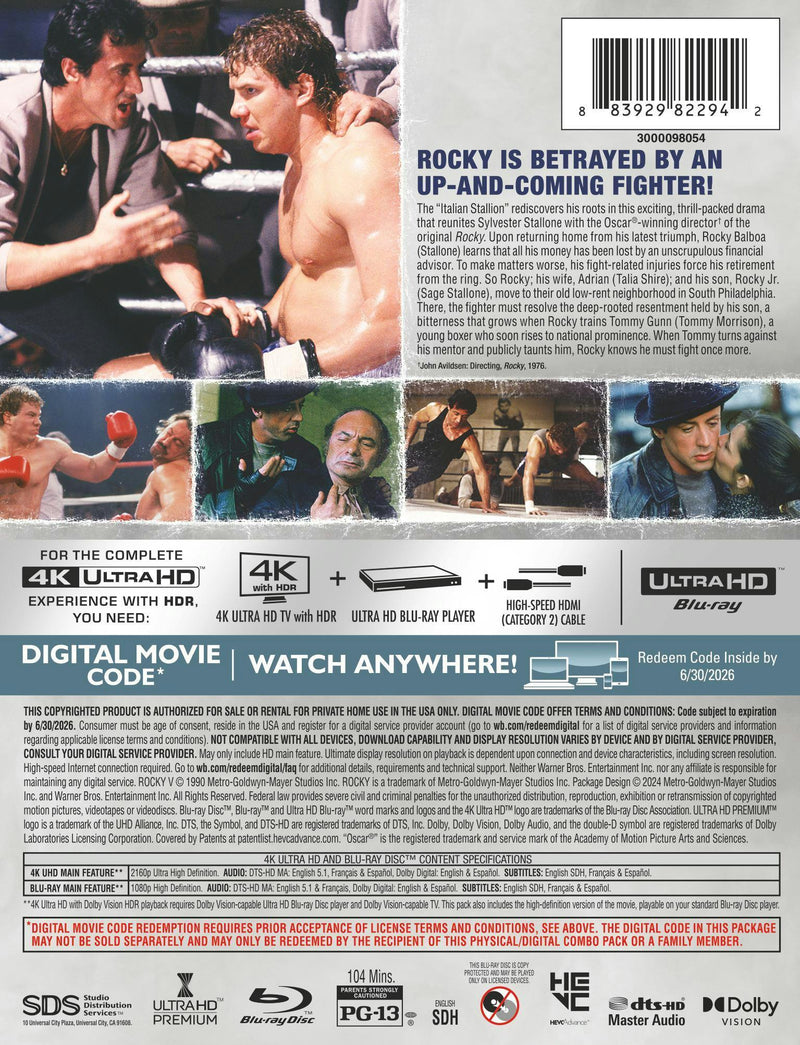 Rocky 5 (Limited Edition 4K Steelbook + Blu-ray) [UHD]