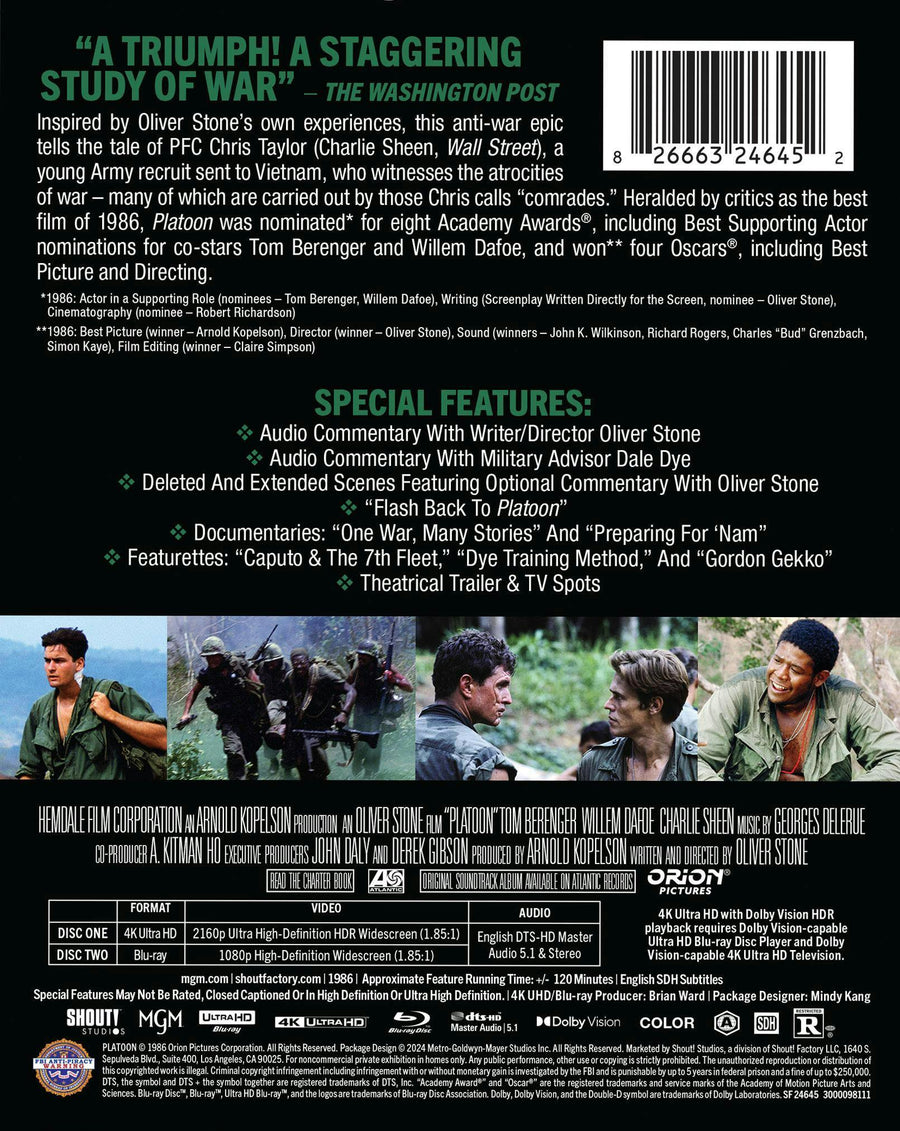 Platoon [Limited Edition Steelbook] [UHD]