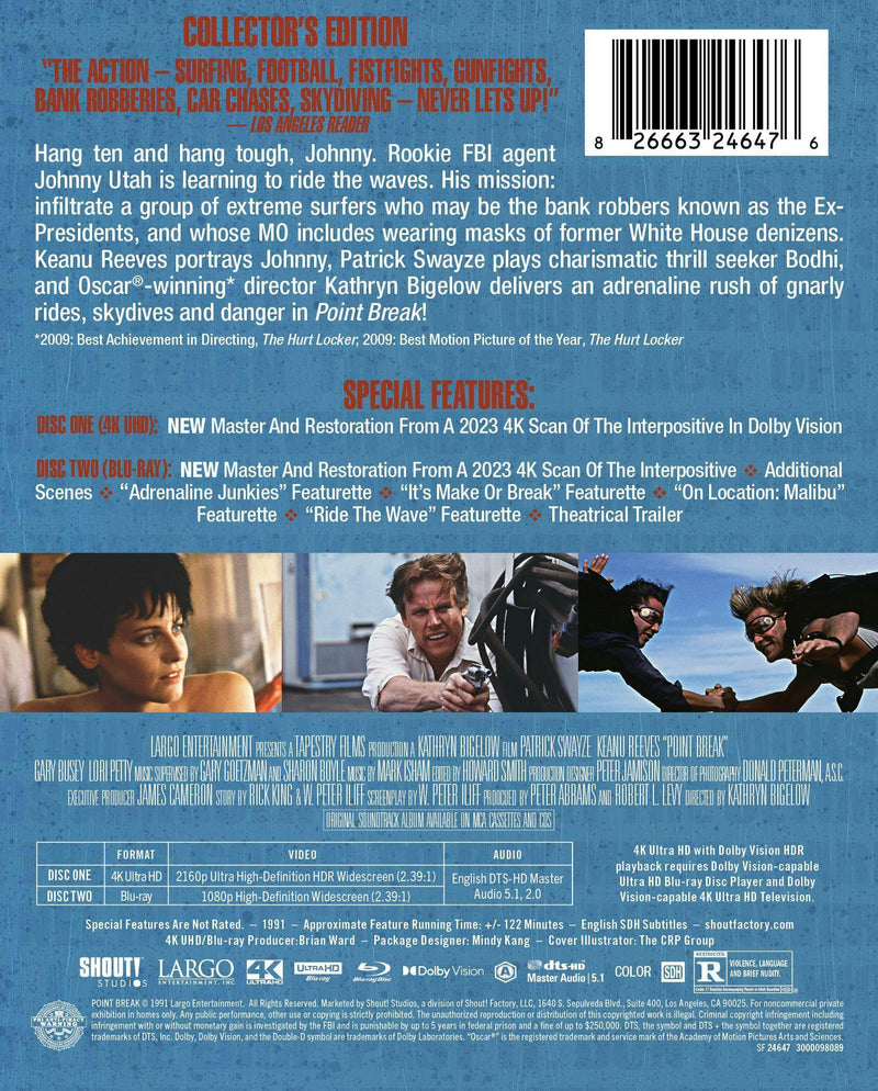 Point Break (1991) (Limited Edition 4K Ultra HD Steelbook + Blu-ray) [UHD]