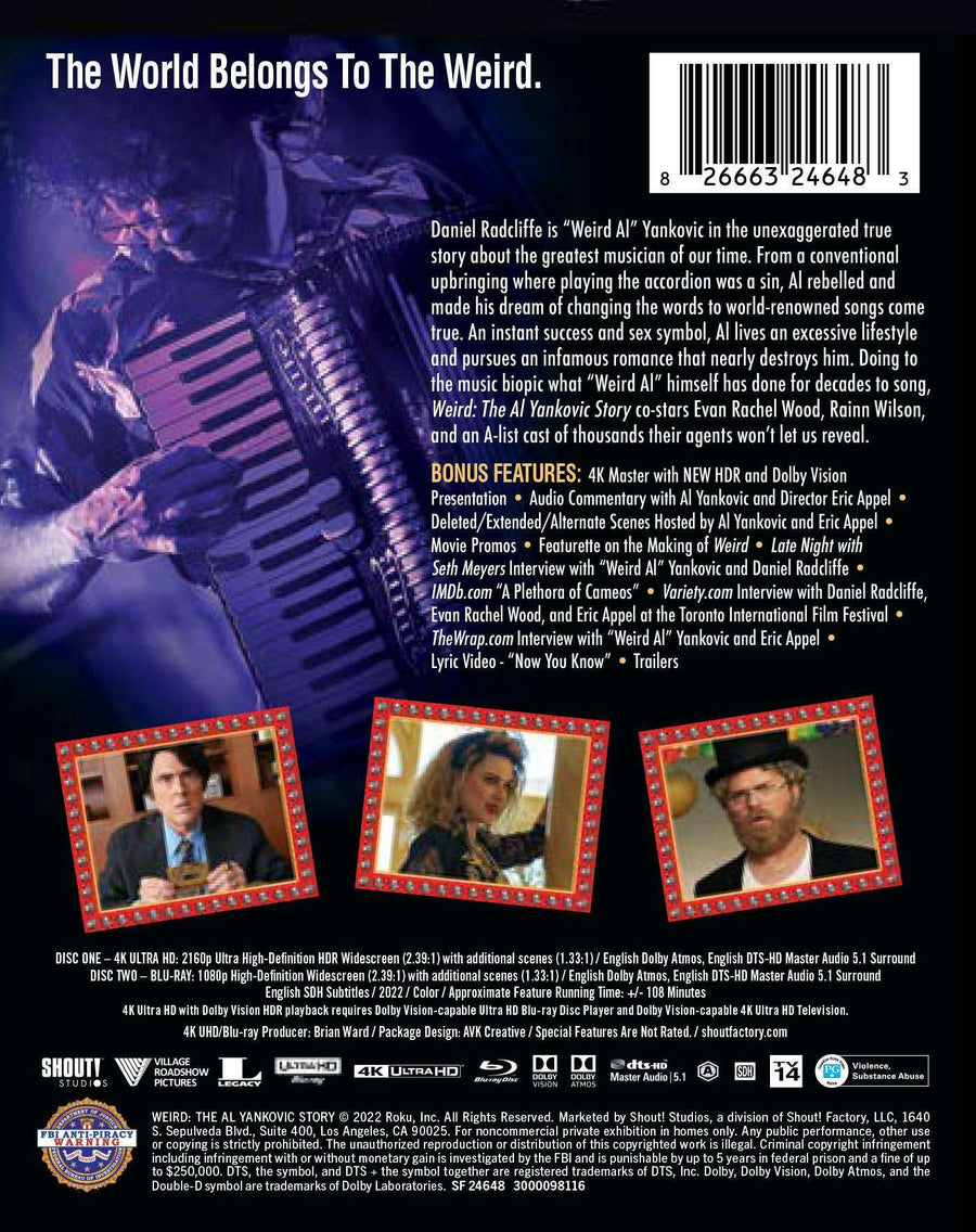 Weird: The Al Yankovic Story [Limited Edition Steelbook] (Limited Edition 4K Ultra HD Steelbook + Blu-ray) [UHD]
