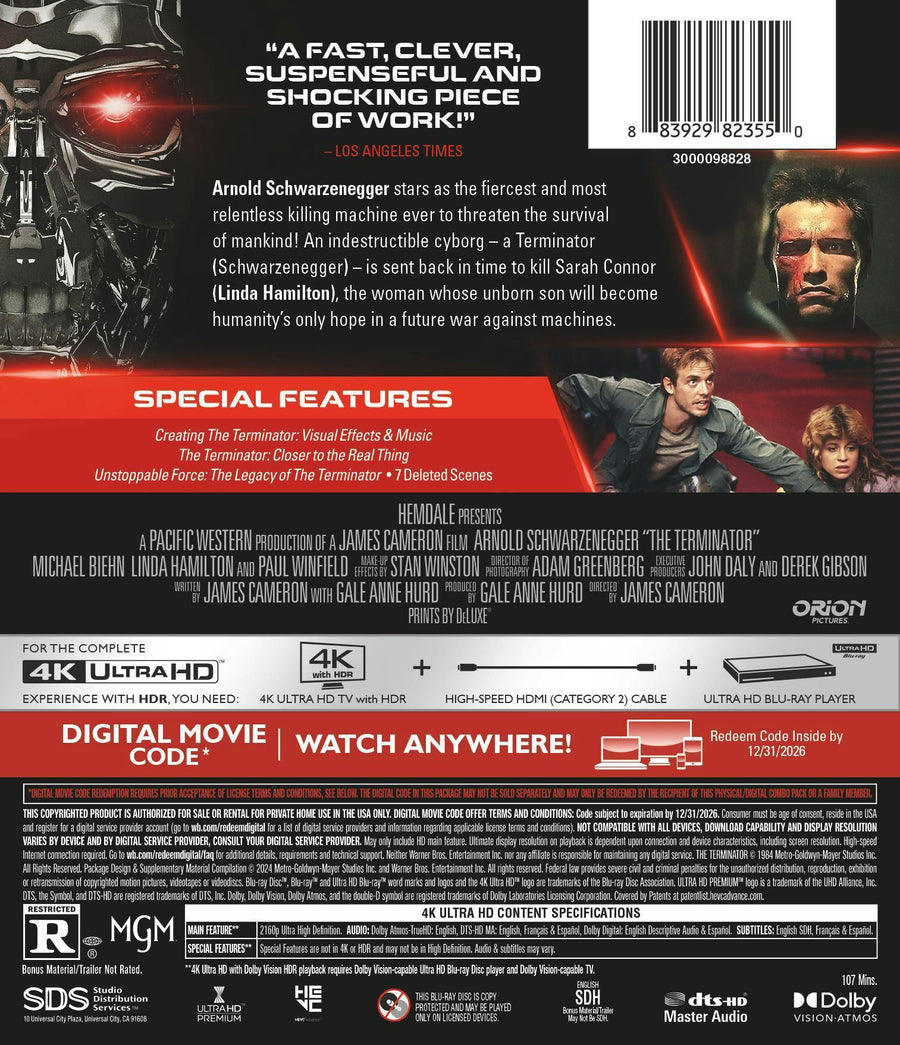The Terminator (4K Ultra HD) [UHD]