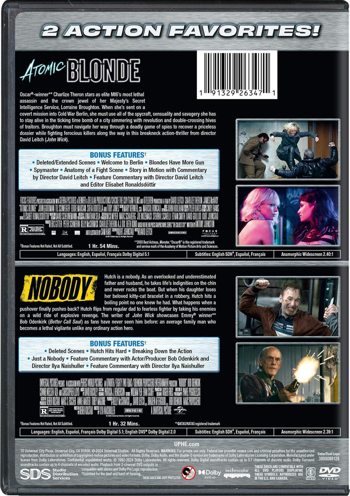Atomic Blonde / Nobody 2-Movie Collection [DVD]