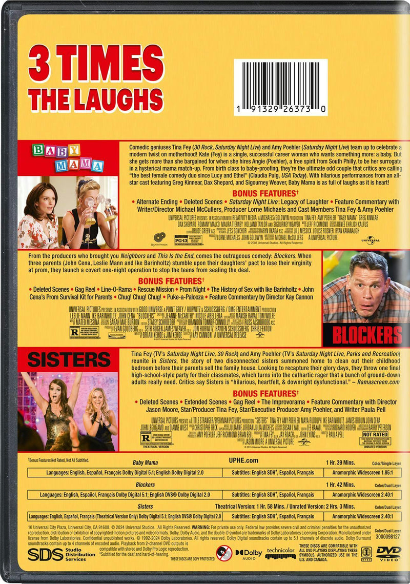 Baby Mama / Blockers / Sisters 3-Movie Collection [DVD]