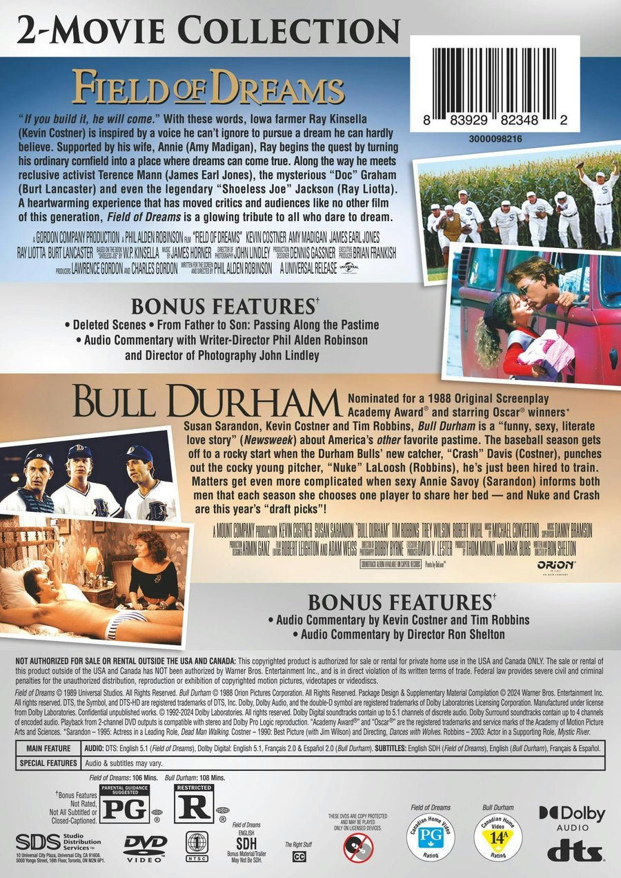 Field of Dreams / Bull Durham 2-Film Collection [DVD]