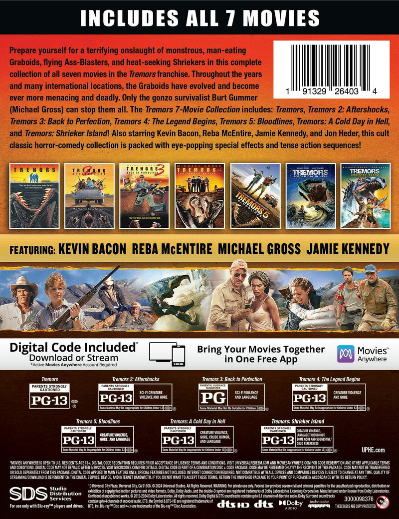 Tremors 7-Movie Collection - Limited Edition Glow-in-the-Dark Steelbook [Blu-ray]