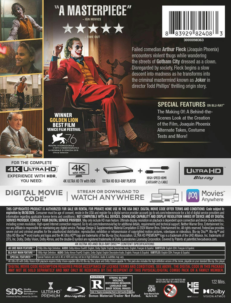 Joker - Limited Edition Steelbook (4K Ultra HD + Blu-ray + Digital) [UHD]