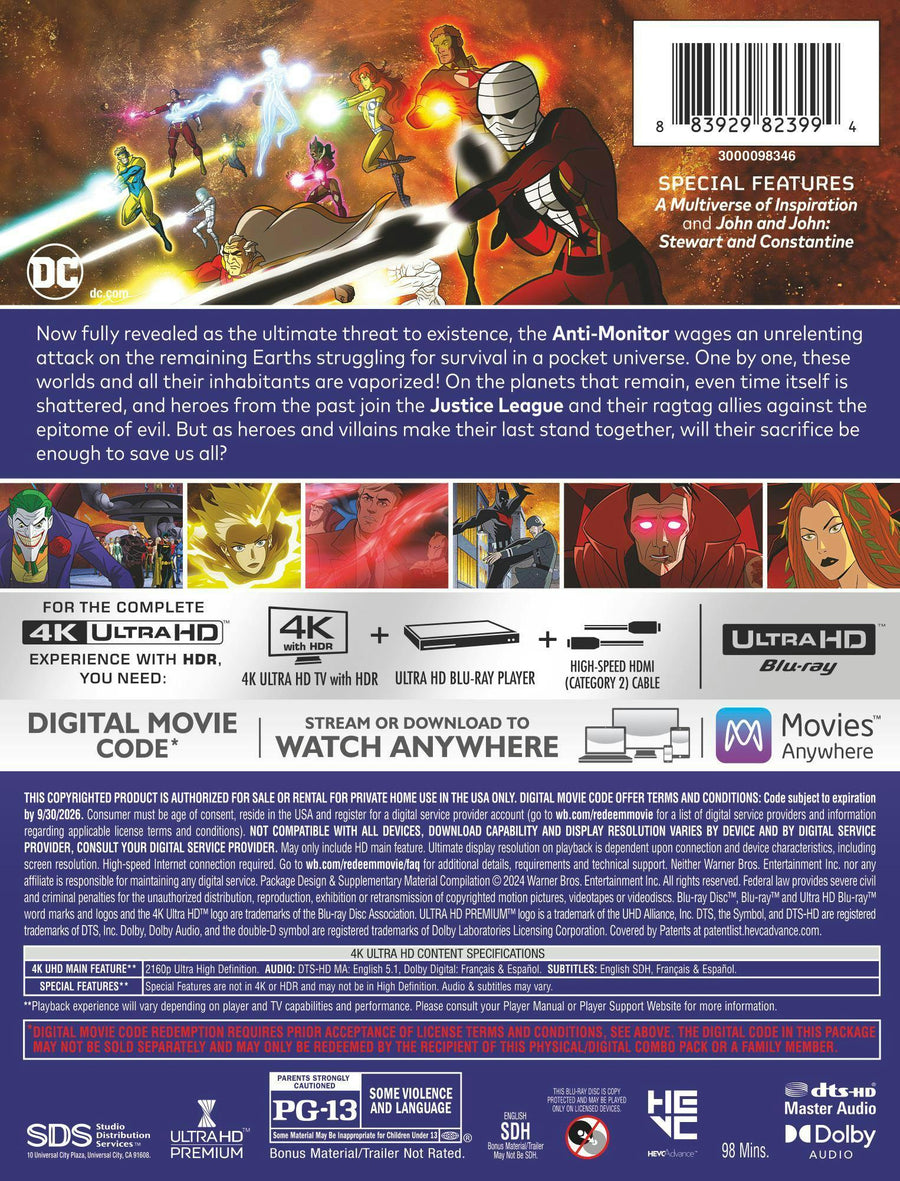 Justice League: Crisis on Infinite Earths: Part 3 (Limited Edition 4K Ultra HD Steelbook) [UHD]