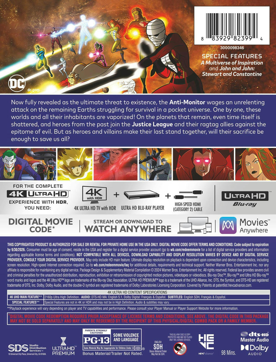 Justice League: Crisis on Infinite Earths: Part 3 (Limited Edition 4K Ultra HD Steelbook) [UHD]