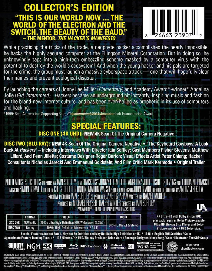 Hackers Limited Edition Steelbook (4K Ultra HD + Blu-ray ) [UHD]