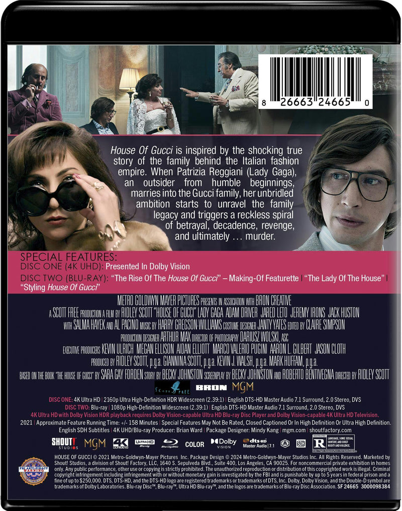 House of Gucci (4K Ultra HD + Blu-ray) [UHD]