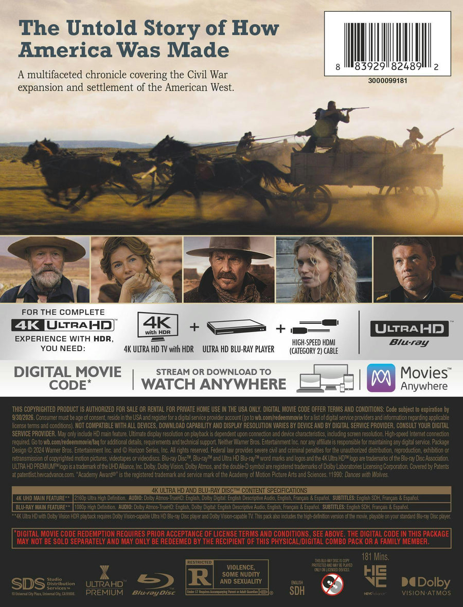 Horizon: An American Saga Chapter 1 (Limited Edition 4K Ultra HD Steelbook + Blu-ray + Digital) [UHD]
