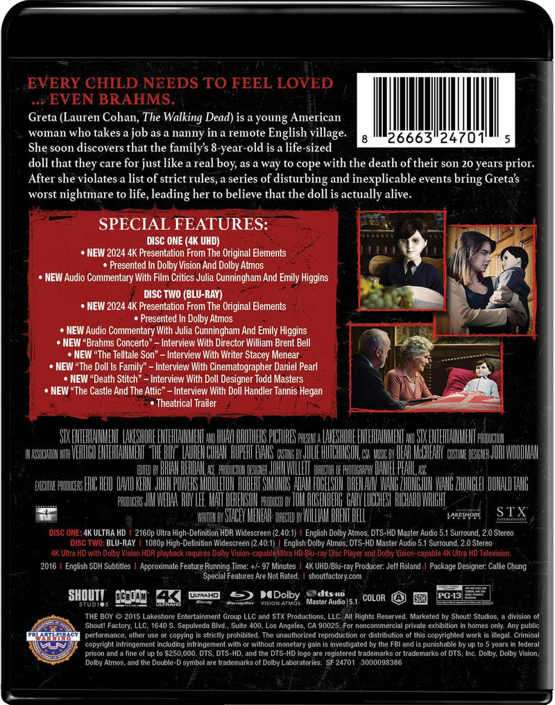 The Boy (2016) - Collector's Edition (4K Ultra HD + Blu-ray) [UHD]