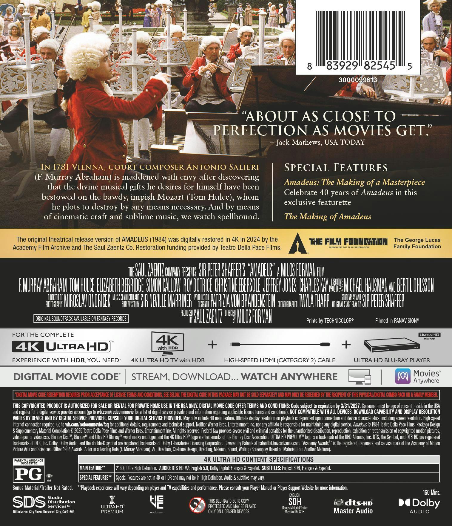 Amadeus (4K Ultra HD) [UHD] – GRUV Entertainment