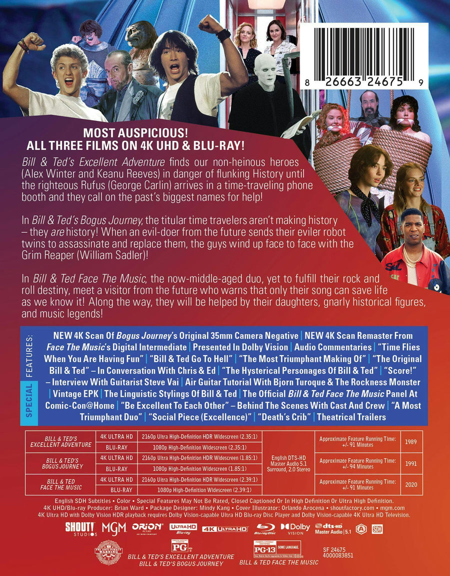 Bill & Ted's Most Triumphant Trilogy (4K Ultra HD + Blu-ray) [UHD]