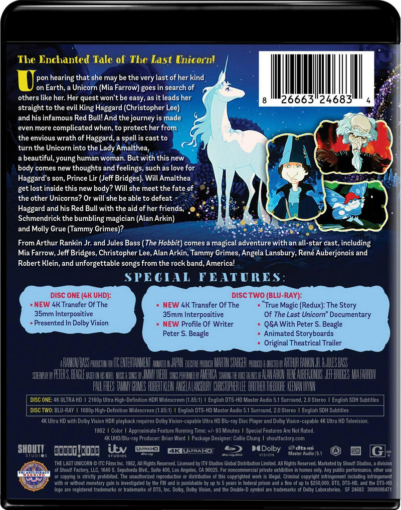 The Last Unicorn (4K Ultra HD + Blu-ray) [UHD]