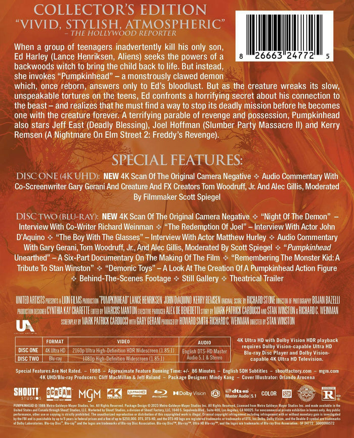 Pumpkinhead (Limited Edition 4K Ultra HD Steelbook + Blu-ray) [UHD]