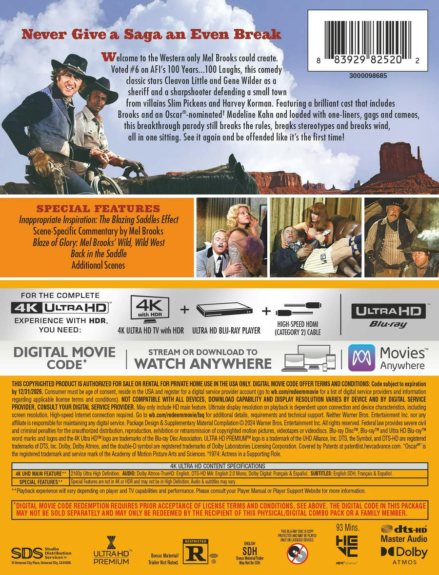 Blazing Saddles (Limited Edition Steelbook) [UHD]