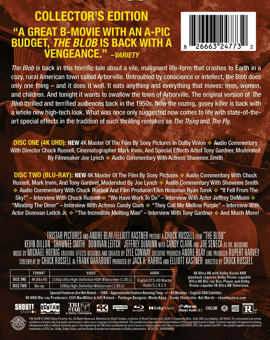 The Blob (1988) (Limited Edition 4K Ultra HD Steelbook + Blu-ray) [UHD]