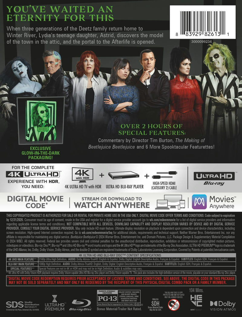 Beetlejuice Beetlejuice (Limited Edition 4K Ultra HD Steelbook + Blu-ray) [UHD]