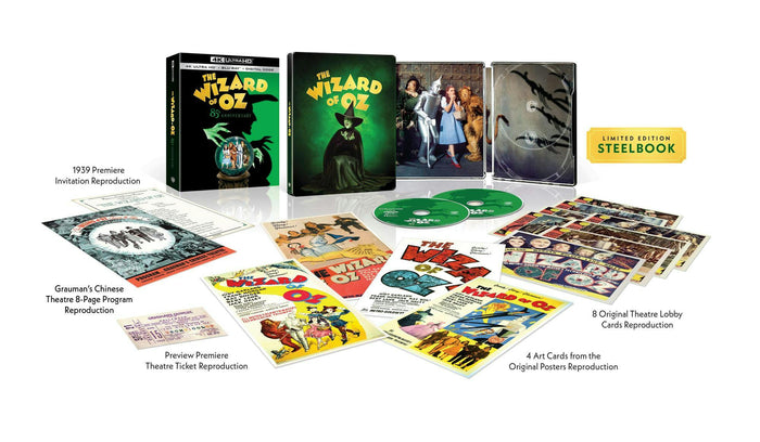 Wizard of OZ: 85th Anniversary Theater Edition (Limited Edition 4K Ultra HD Steelbook + Blu-ray) [UHD]