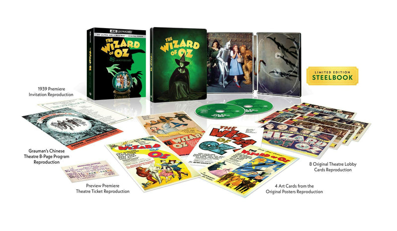 Wizard of OZ: 85th Anniversary Theater Edition (Limited Edition 4K Ultra HD Steelbook + Blu-ray) [UHD]