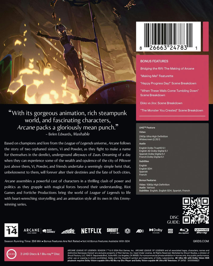 Arcane League of Legends: Season One (Limited Edition 4K Ultra HD Steelbook + Blu-ray) [UHD]