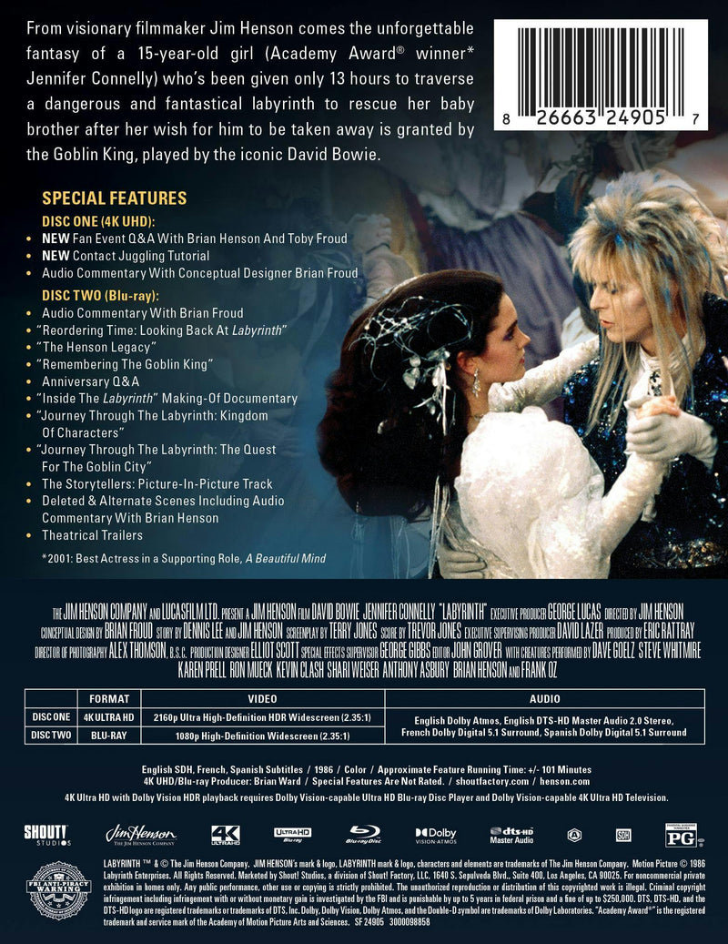 Labyrinth (Limited Edition Steelbook 4K Ultra HD + Blu-ray) [UHD]