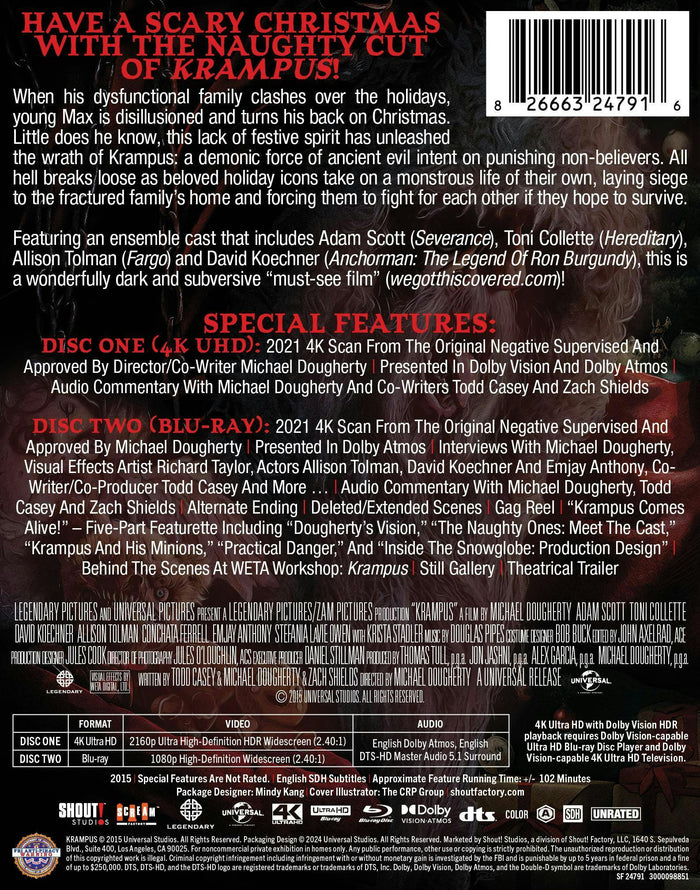 Krampus: The Naughty Cut (Limited Edition 4K Ultra HD Steelbook + Blu-ray) [UHD]